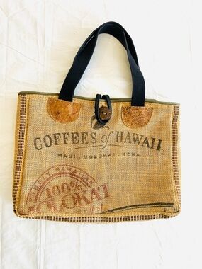 Rare Maui Made “Coffees of Hawaii” eco Friendly Small Tote Bag